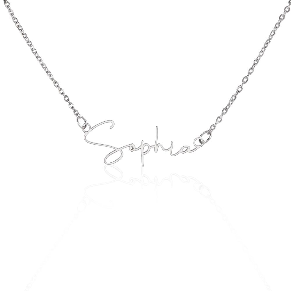 Cursive name necklace