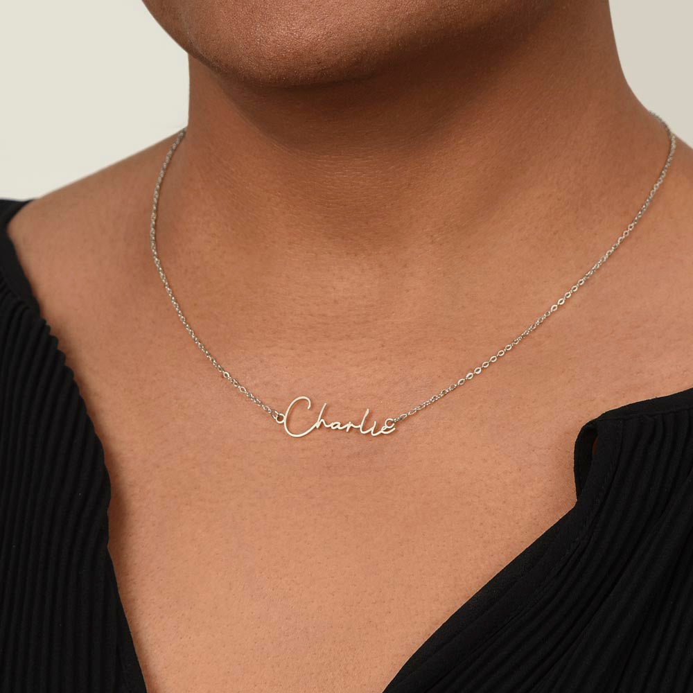 Cursive name necklace