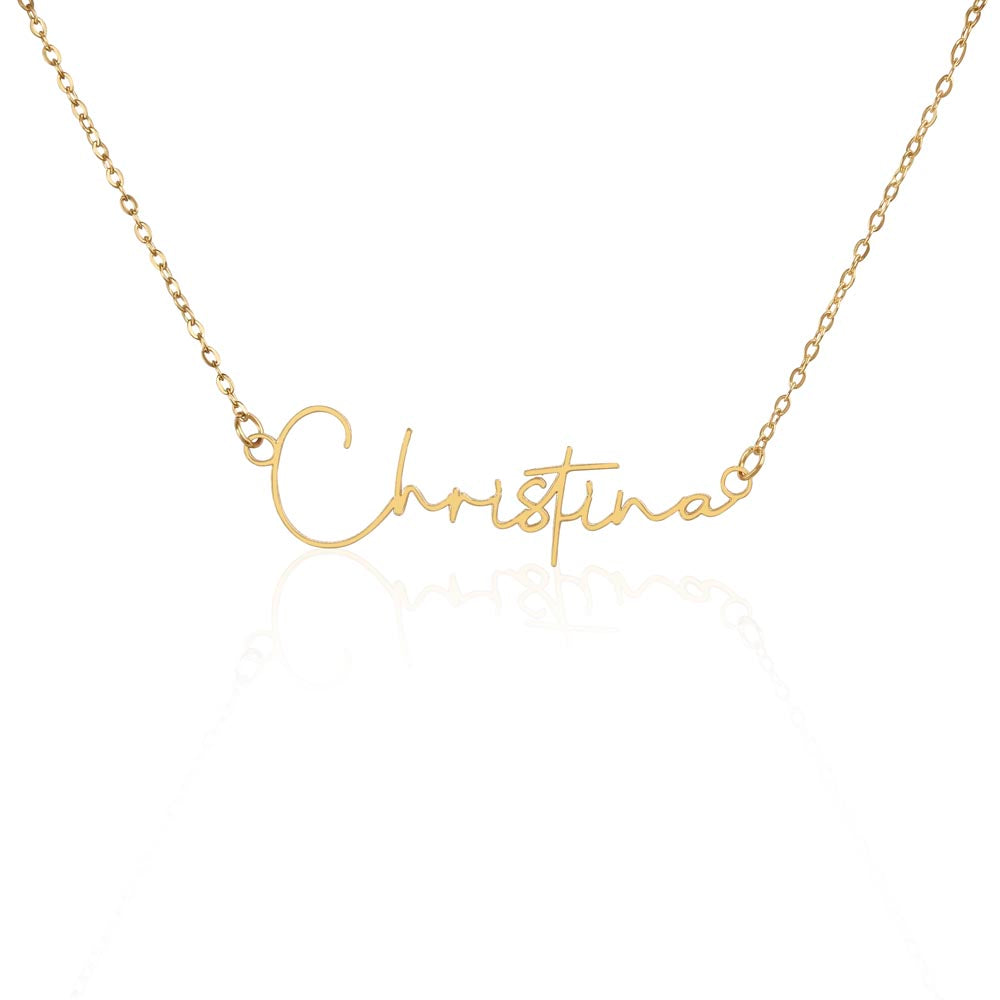 Cursive name necklace