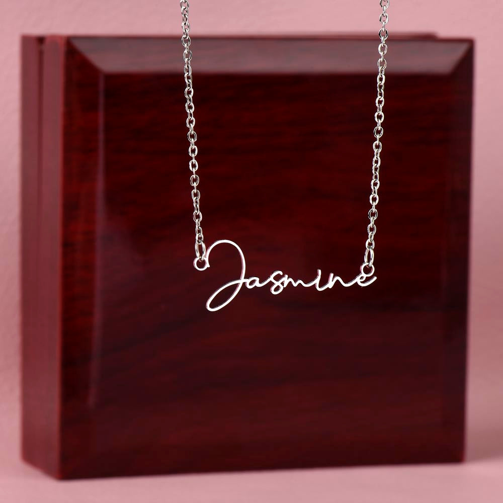Cursive name necklace