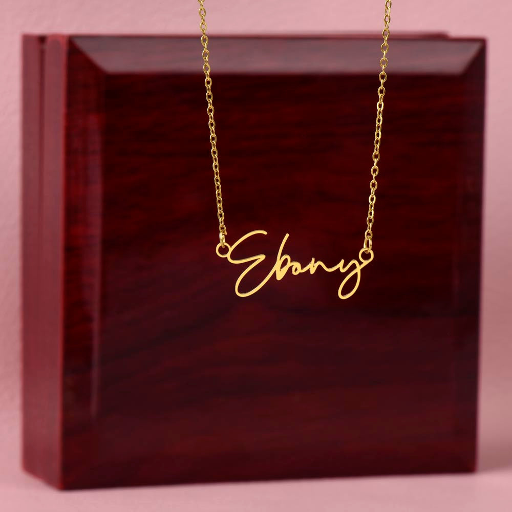 Cursive name necklace